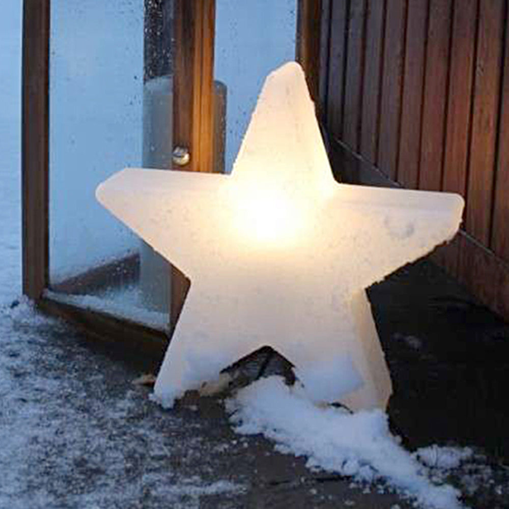 AriaModern Sternform LED Außenstehleuchte weiß Garten Acryl 20/30/40/60 CM Lang