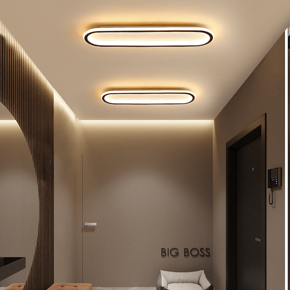 Quinn RechteckigDeckenleuchte Schwarz/Gold Schlaf/Wohnzimmer