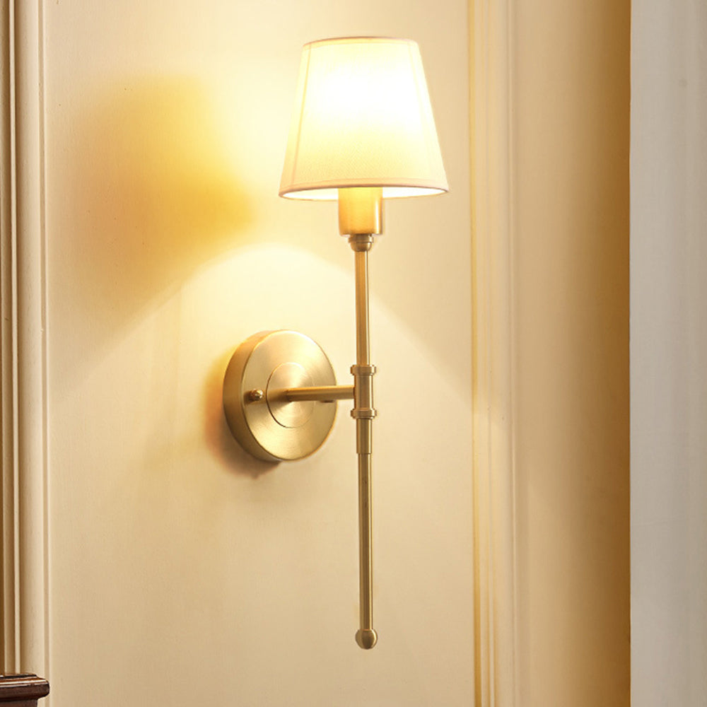 Silva Innen Gold Wandleuchte, 5 Stile Kupfer+Gewebe