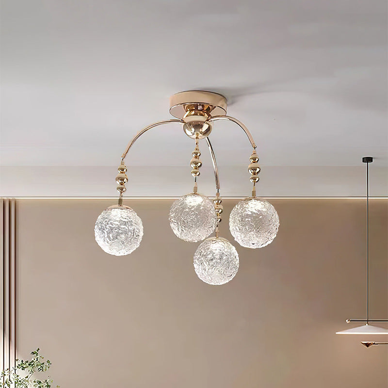 Valentina Nordic Minimalist LED Kronleuchter Metall Glas Schlafzimmer/Wohnzimmer