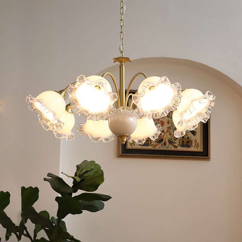 Arisha Retro LED Kronleuchter Metall/Glas Wohnzimmer/Schlafzimmer