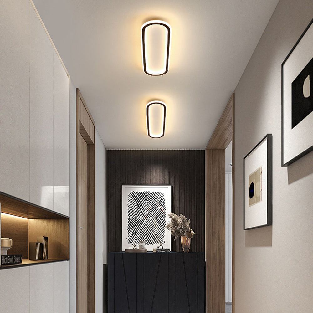 Quinn RechteckigDeckenleuchte Schwarz/Gold Schlaf/Wohnzimmer