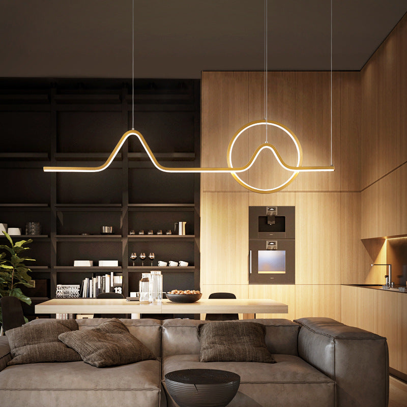 Arisha Designe LED Pendelleuchte Schwarz/Gold Wohnzimmer/Esszimmer