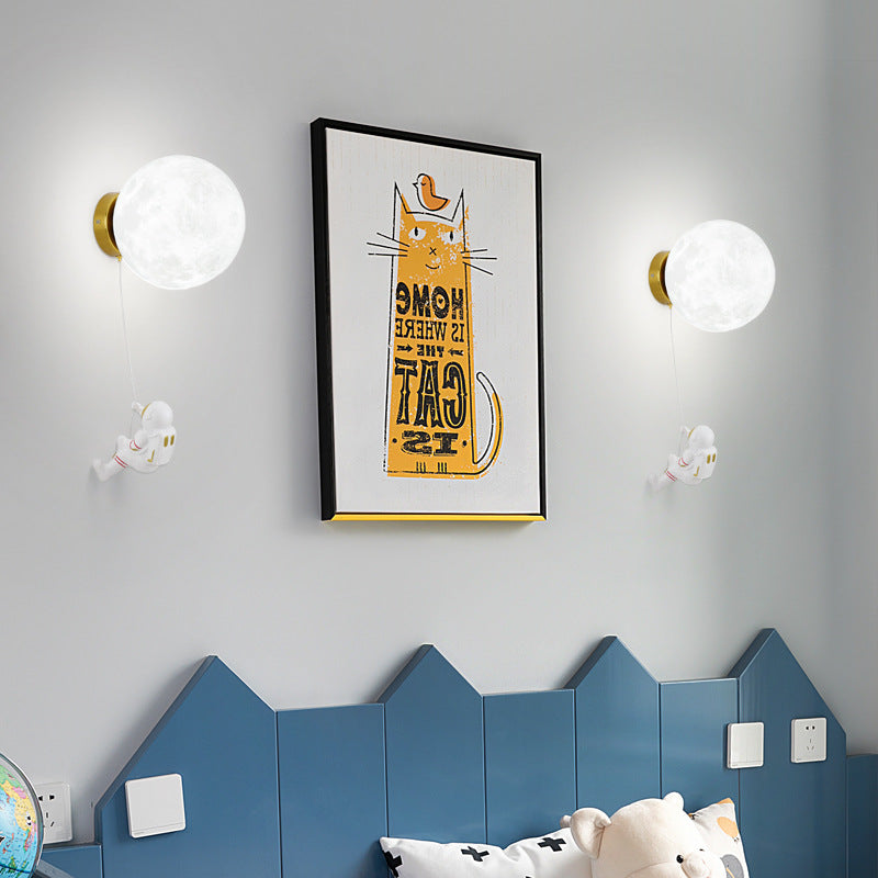 Aria Modern LEDInnenwandleuchte White Harz Kinderzimmer