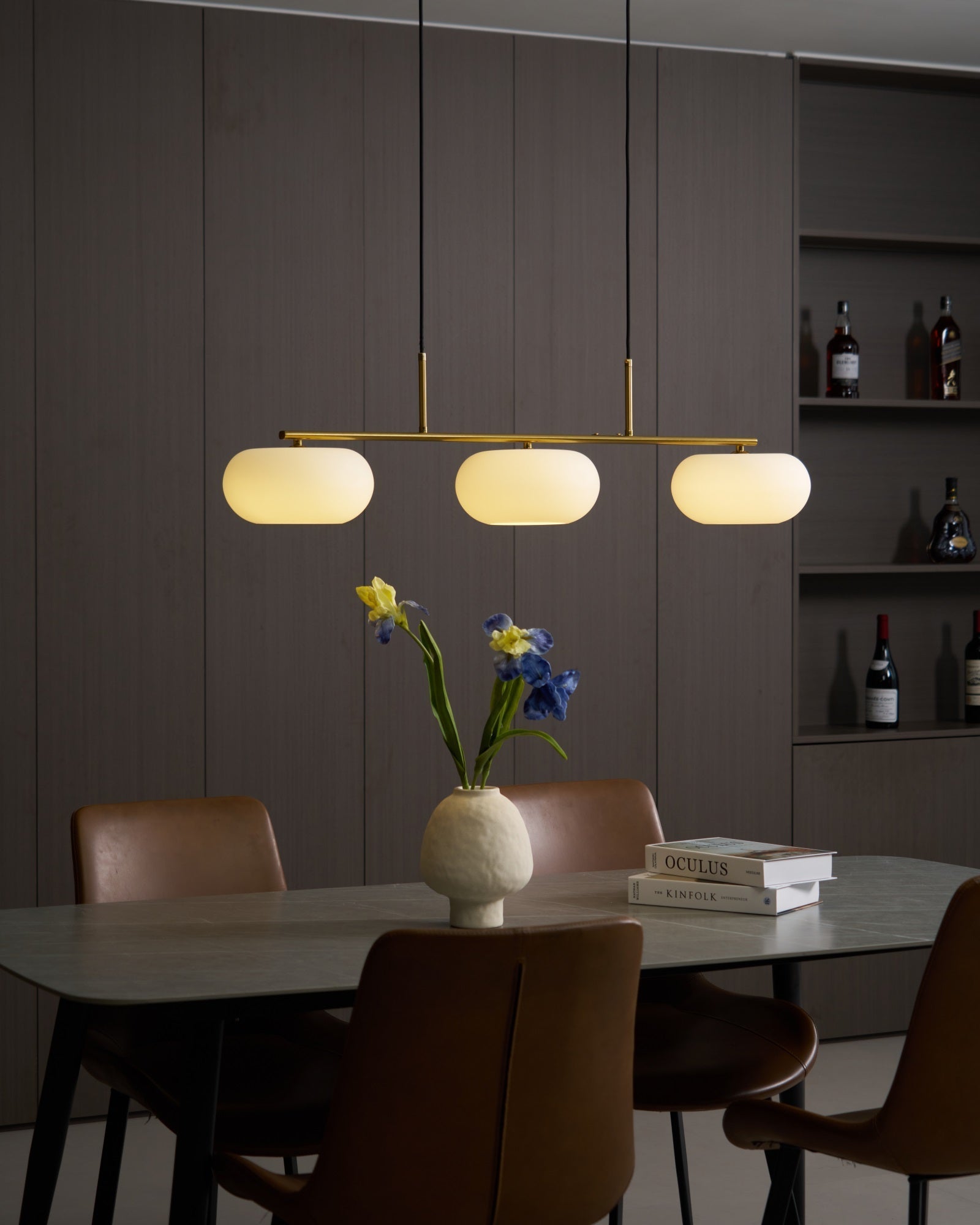 Lustra Pendelleuchte 3-Licht Kugelförmig Linear-Letslighting