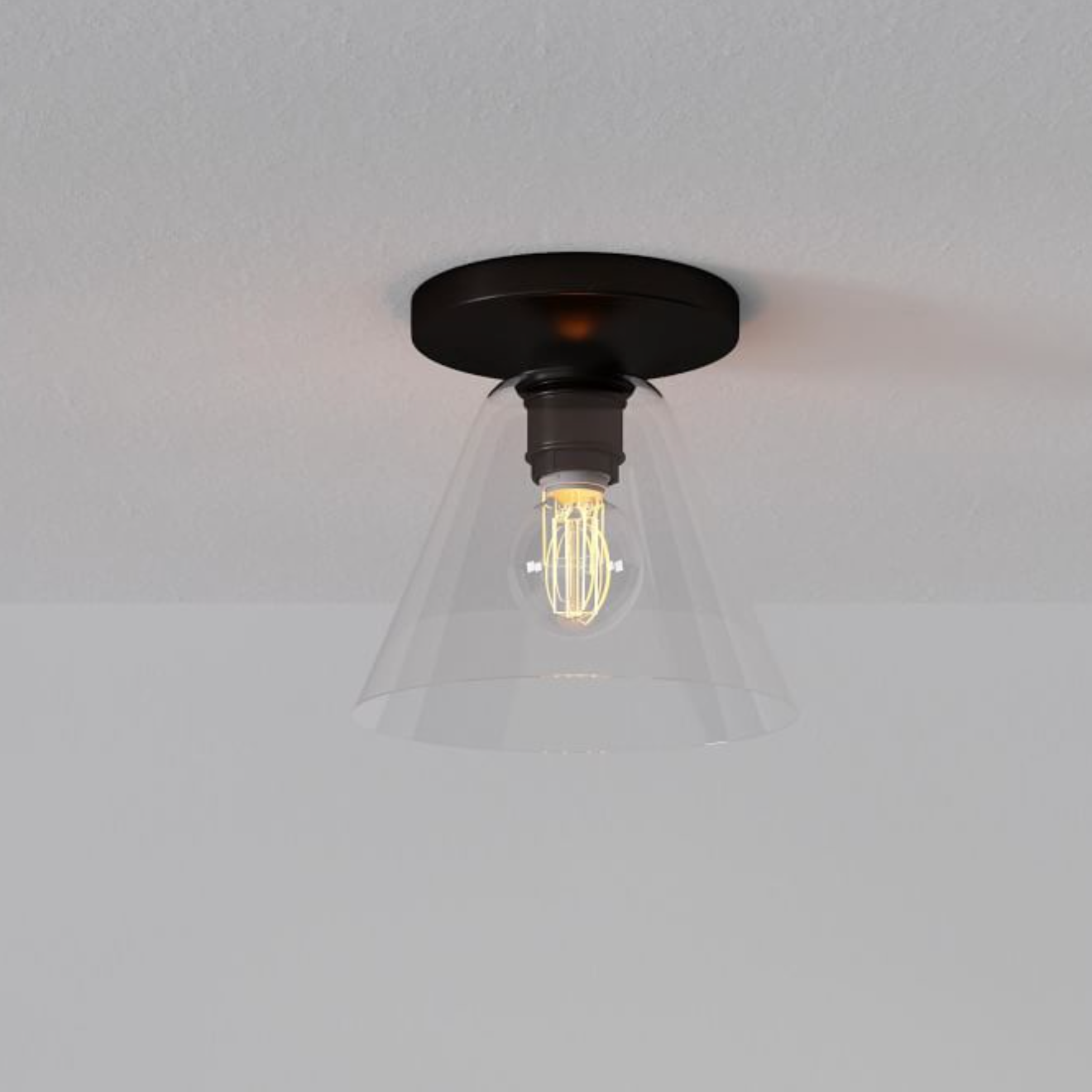 Skulpturale Glas-Deckenleuchte für moderne Räume