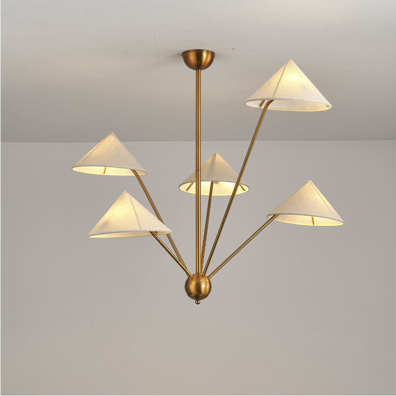 Silva Retro Simple LED Kronleuchter Metall MessingWohnzimmer/Küche