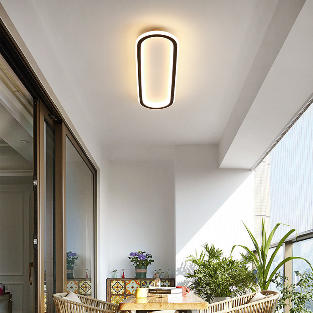 Quinn RechteckigDeckenleuchte Schwarz/Gold Schlaf/Wohnzimmer
