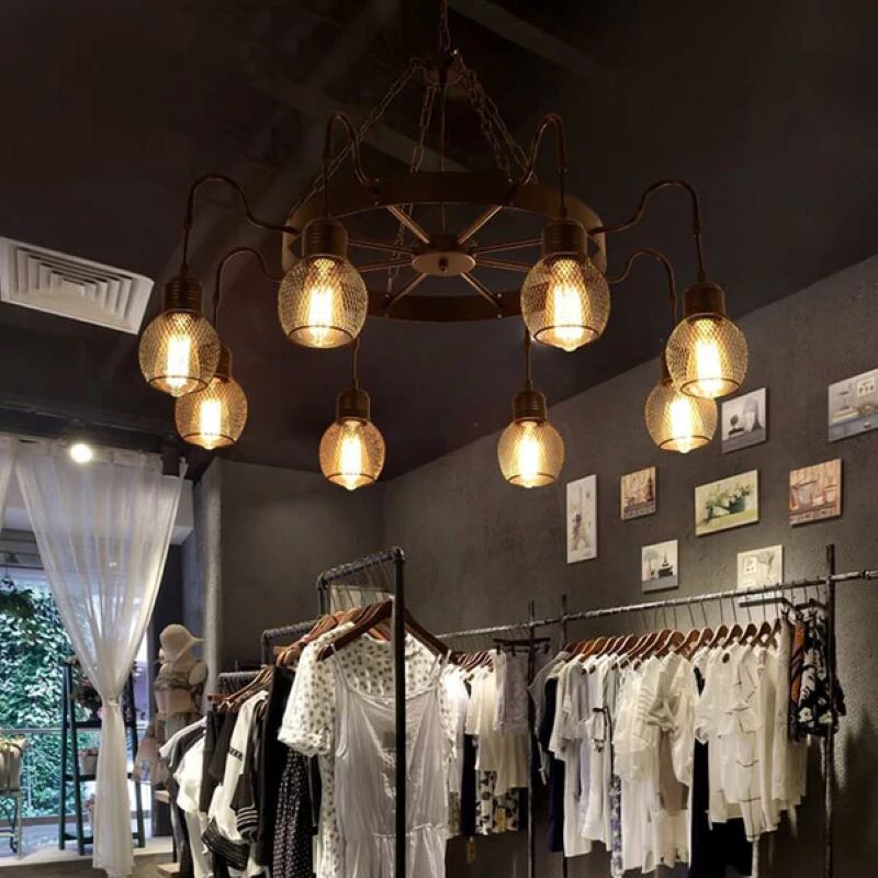 Silva Industriell LED Kronleuchter Metall/Glas Esszimmer/Schlafzimmer