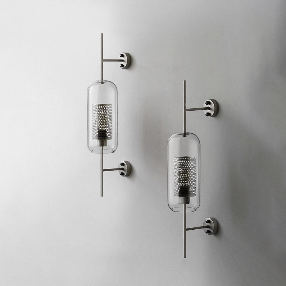 Valentina Industrial LED Wandleuchte Global, Silber/Gold, Innen