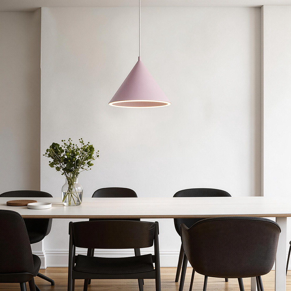 Valentina Minimalistische LED Pendelleuchte Weiß/Schwarz Schlafzimmer Acryl