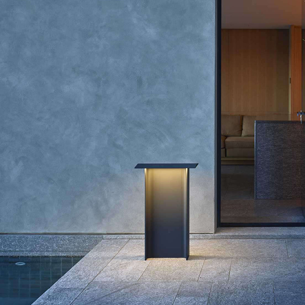 Ray Modern Außen-Pollerleuchte Grau Solar Schwarz/Grau Garten Metall