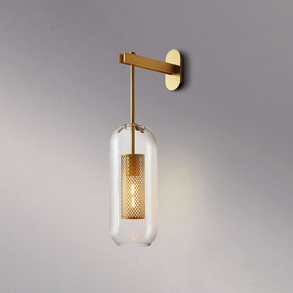 Valentina Industrial LED Wandleuchte Global, Silber/Gold, Innen