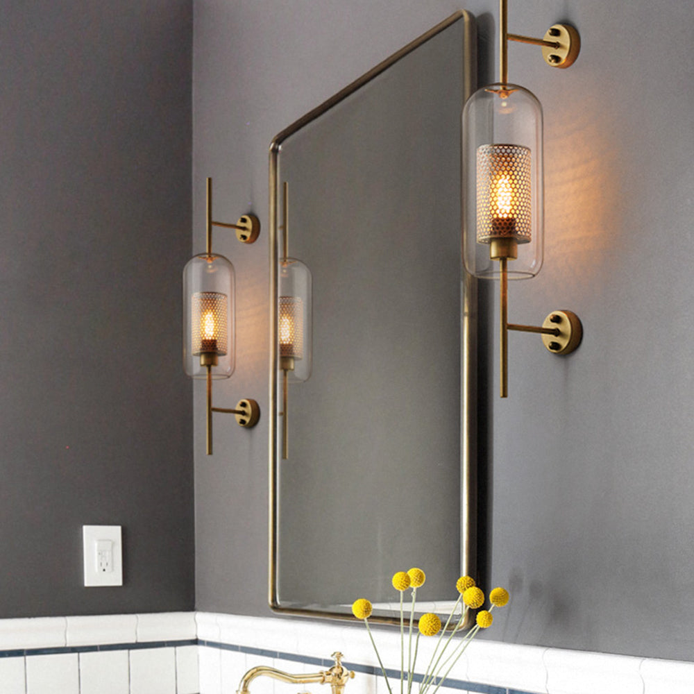 Valentina Industrial LED Wandleuchte Global, Silber/Gold, Innen