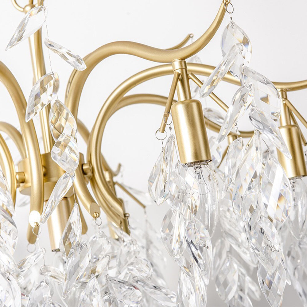 Kristy Kronleuchter  Antiquität Schwarz/Gold Wohnzimmer Kristall