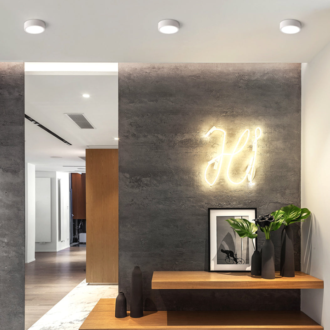 Arisha Modern LED Deckenleuchte Zylindrisch Weiß/Schwarz/Grau Schlafzimmer Metall/Acryl