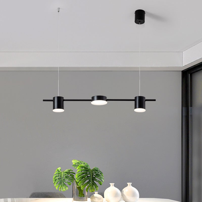 Langer Modern Design LED Pendelleuchte Esstisch, Schwarz Gold, Metall