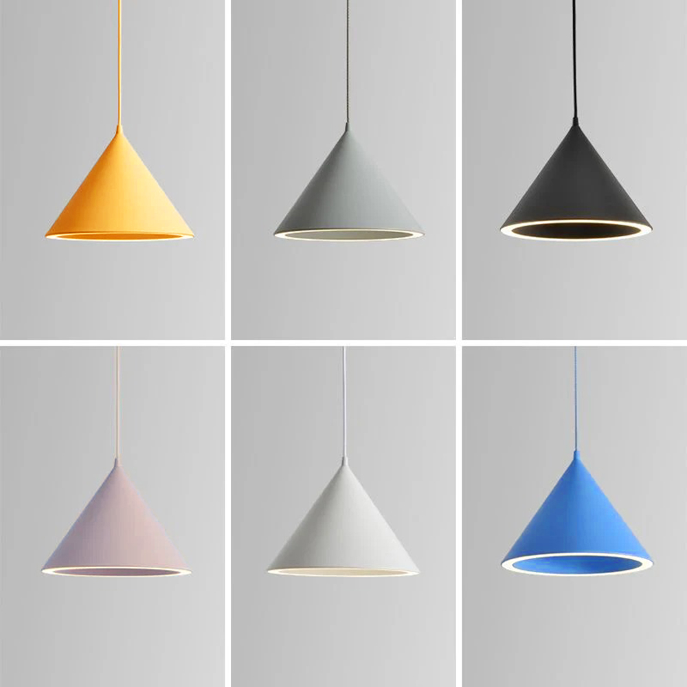 Valentina Minimalistische LED Pendelleuchte Weiß/Schwarz Schlafzimmer Acryl