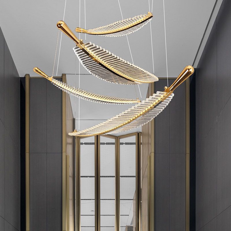 Arisha Arisha Luxus LED Pendelleuchte Metall Acryl Hotel Wohnzimmer