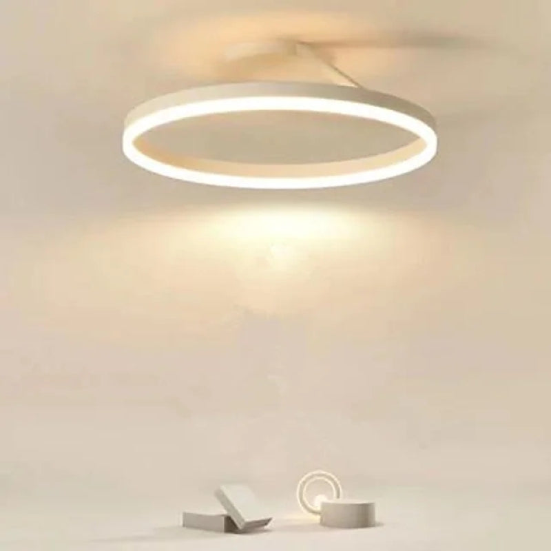 Arisha Deckenleuchte Ring  Modern LED  Schwarz/Weiß Wohnzimmer Flur Metall