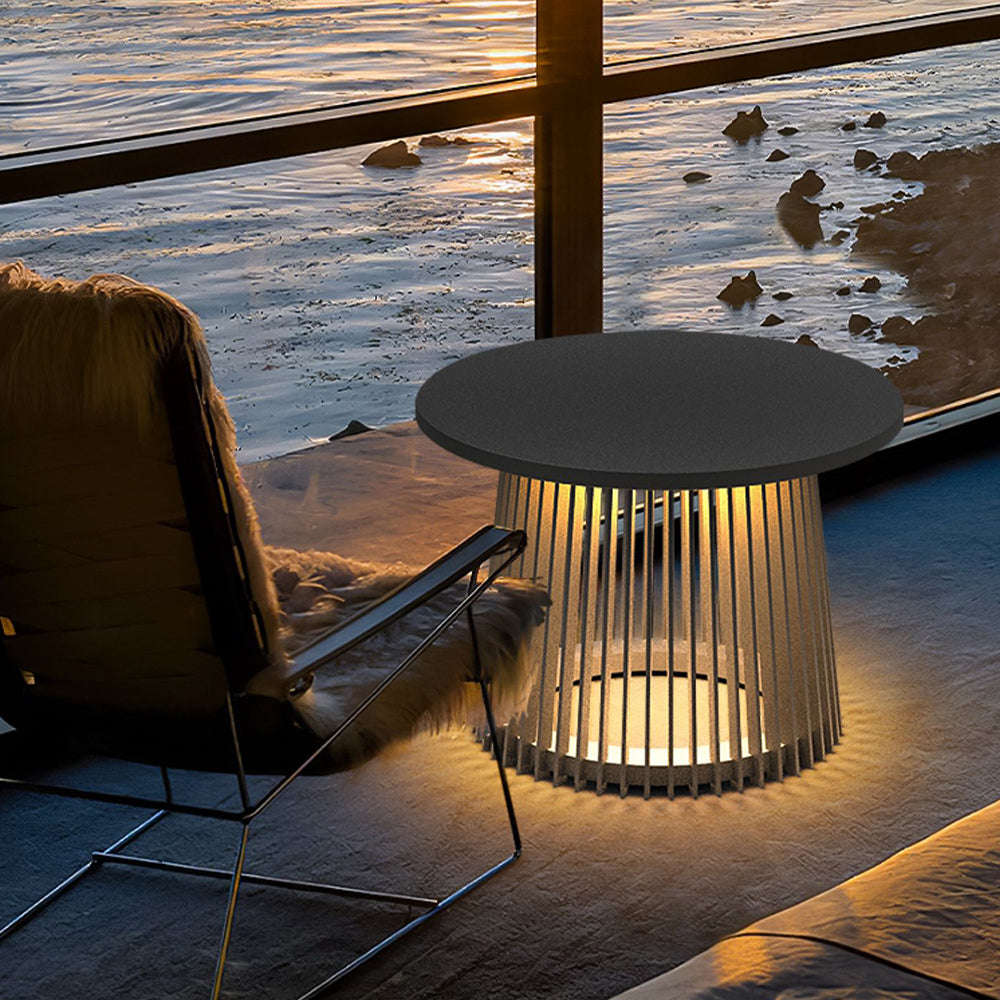Ray Modern LED Stehleuchte Wiederaufladbar/Solar Garten Metall/Acryl Außen