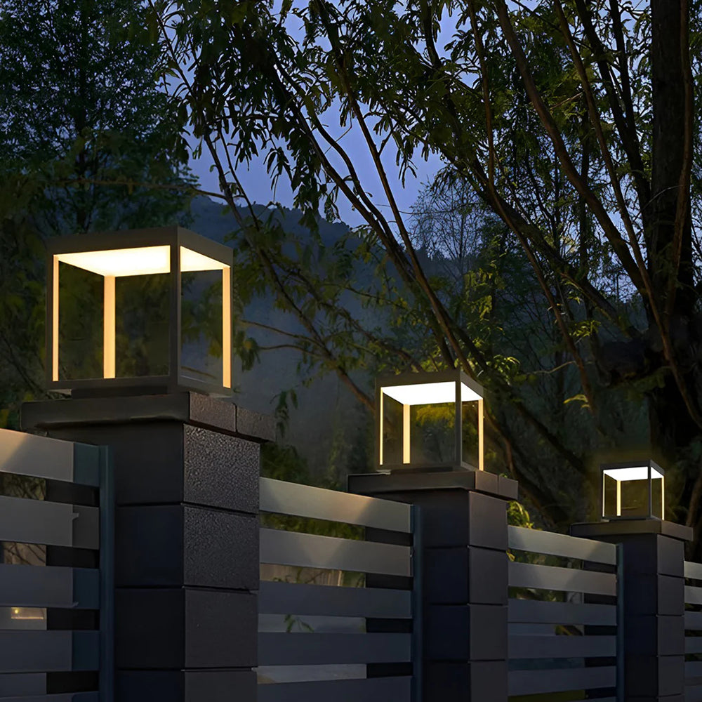 Ray Minimalistisch Außenstehleuchte Solar Schwarz Garten Metall