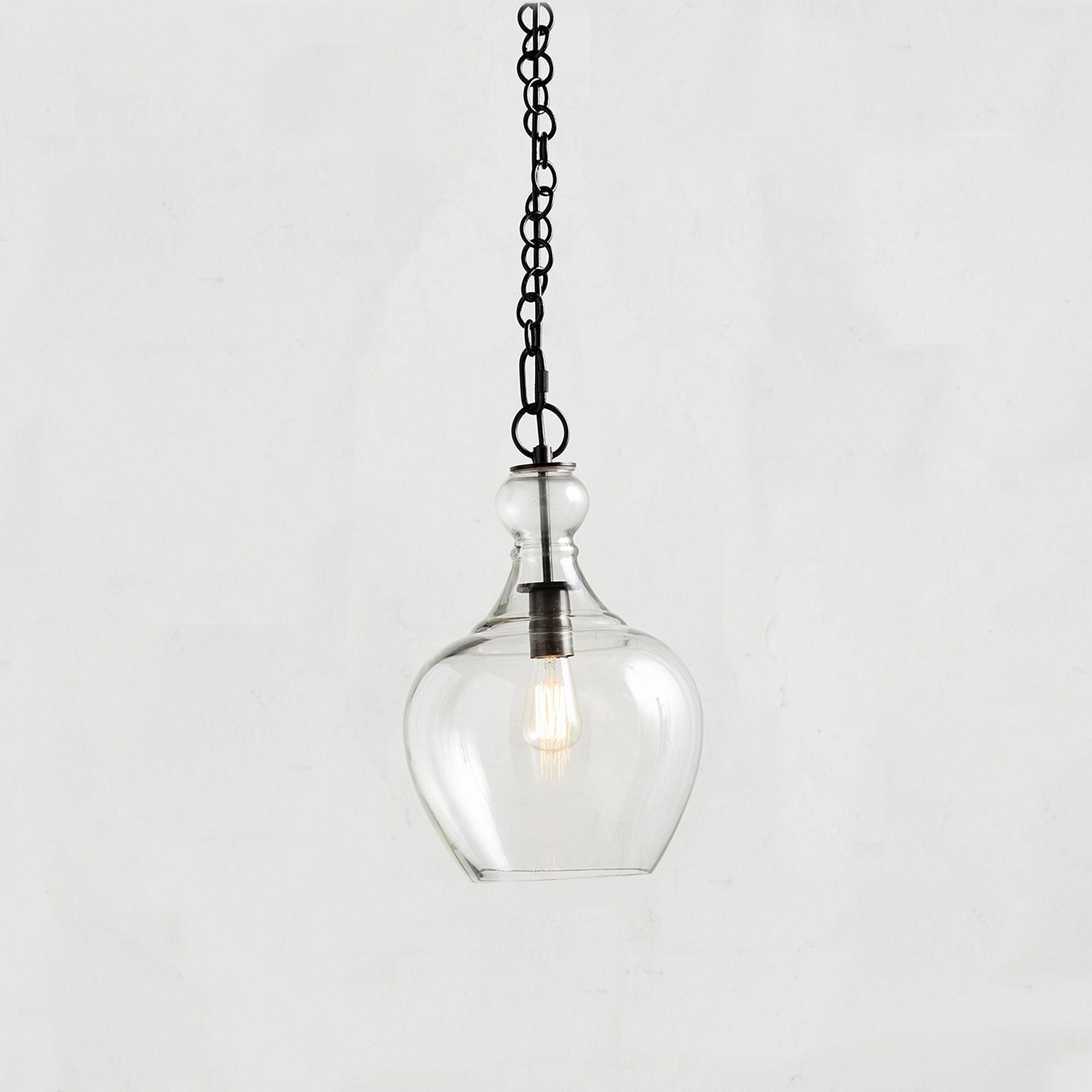Lawson Glas-Pendelleuchte – Recyceltes und Milchglas mit Bronze-Akzent