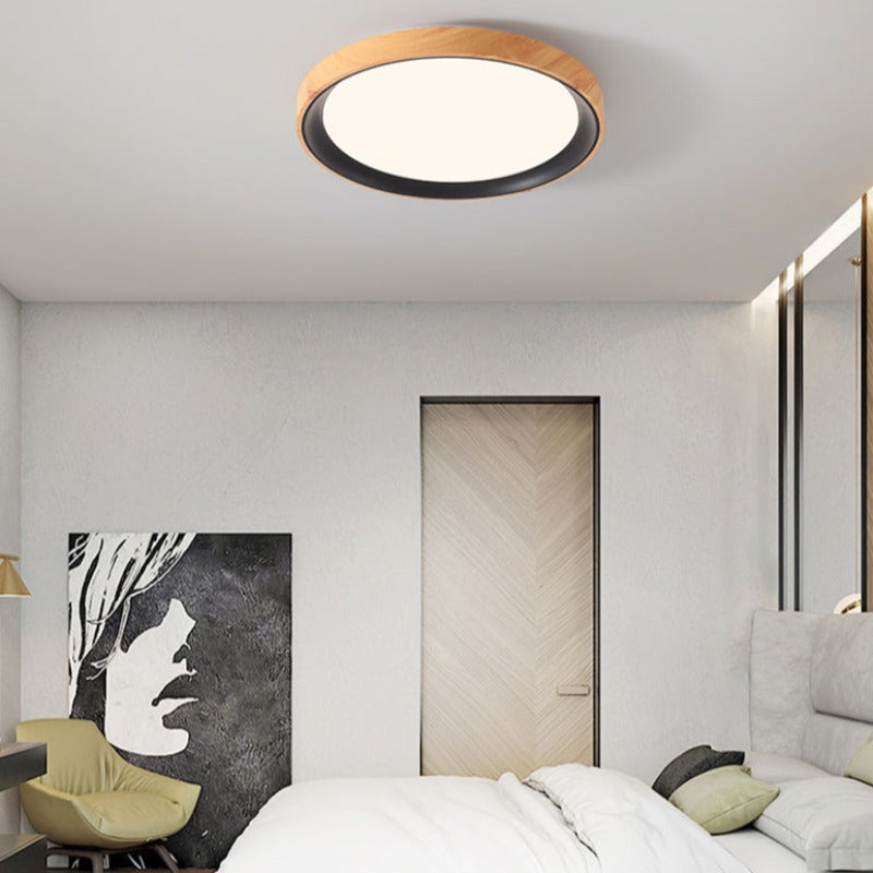 Arisha Modern LED Deckenleuchte Schwarz Holz Küche Wohnzimmer-Letslighting