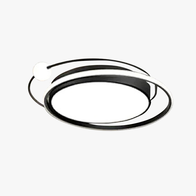Arisha  Modern LED Deckenleuchte Planet Design Schwarz/Gold, Schlafzimmer