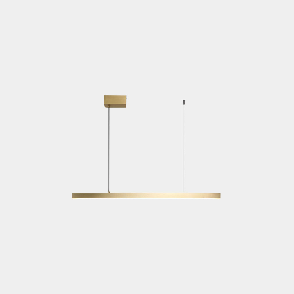 Pendelleuchte Messing Linear Dimmbar LED, Schwarz / Gold