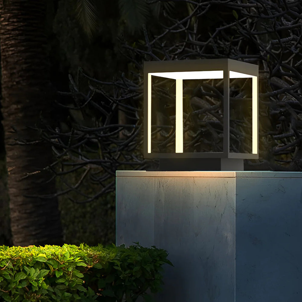 Ray Minimalistisch Außenstehleuchte Solar Schwarz Garten Metall