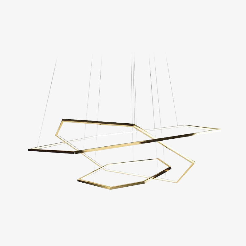 Arisha Modern Design LED Pendelleuchte Gold Wohn/Ess/Schlafzimmer Metall