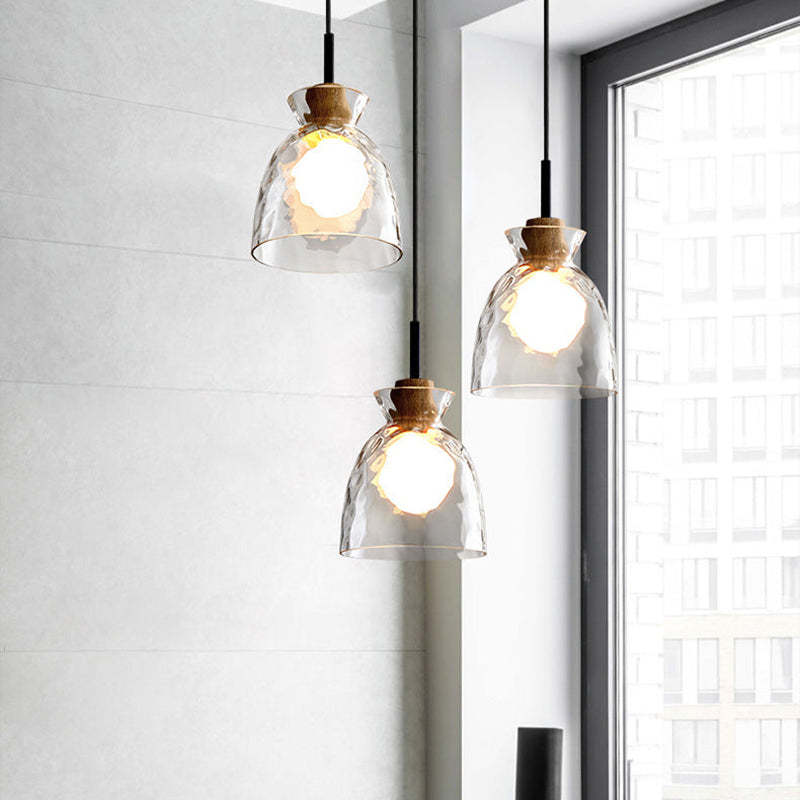 Arisha Modern LED Pendelleuchte Schale Weiß Esszimmer/Küche Glas