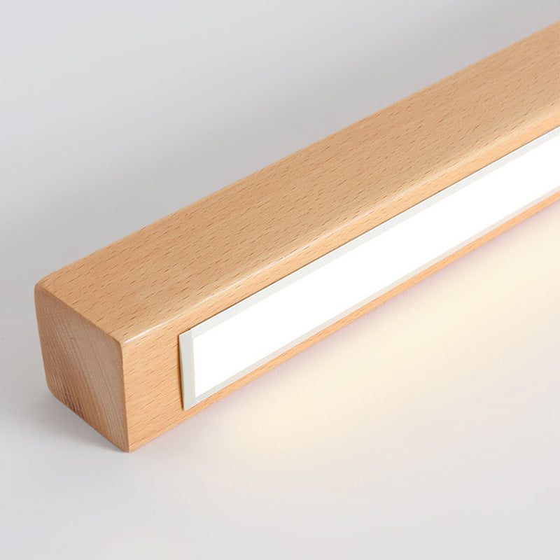Arisha Modern Linear LED Deckenleuchte Holz Schlaf/Wohnzimmer
