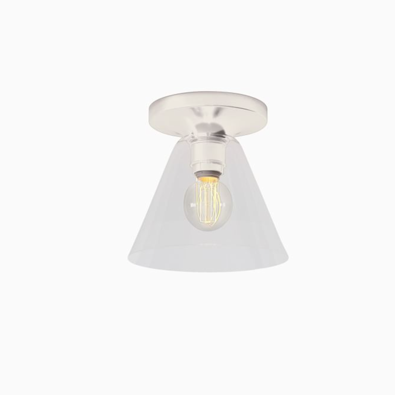 Skulpturale Glas-Deckenleuchte für moderne Räume
