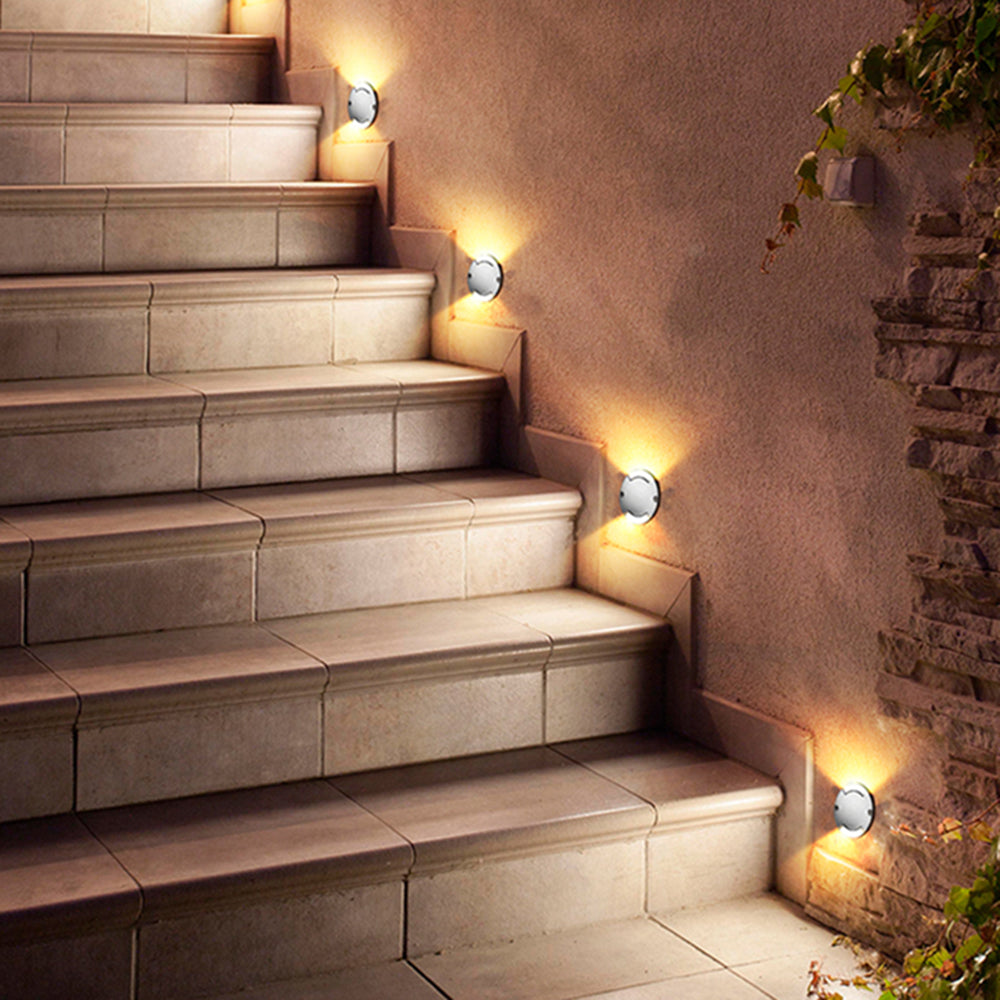 Ray Modern LED Außenleuchte Schwarz Treppenhaus/Garten/Terrasse Metall&Glas