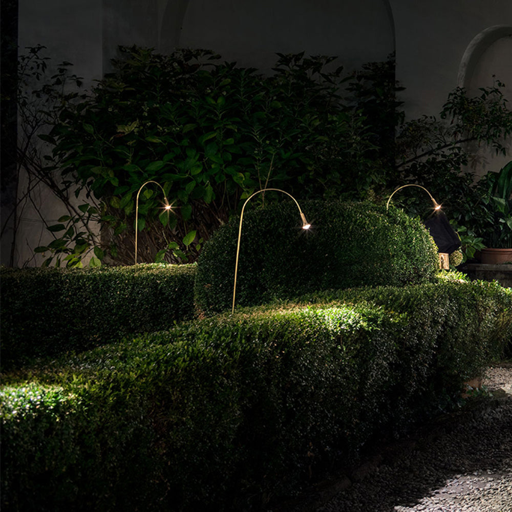 Arisha Außenleuchte Metall Acryl Glod für Garten