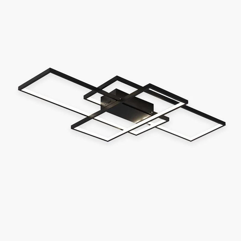 Arisha Deckenleuchte, Polygonal, Schwarz/Weiß, Wohnzimmer/Schlafzimmer
