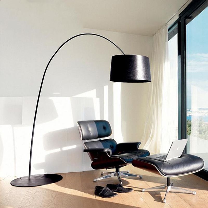 Arisha Cool Modern Stehleuchte Metallbogen, Schwarz/Weiß/Rot/Blau, Schlafzimmer, Metall