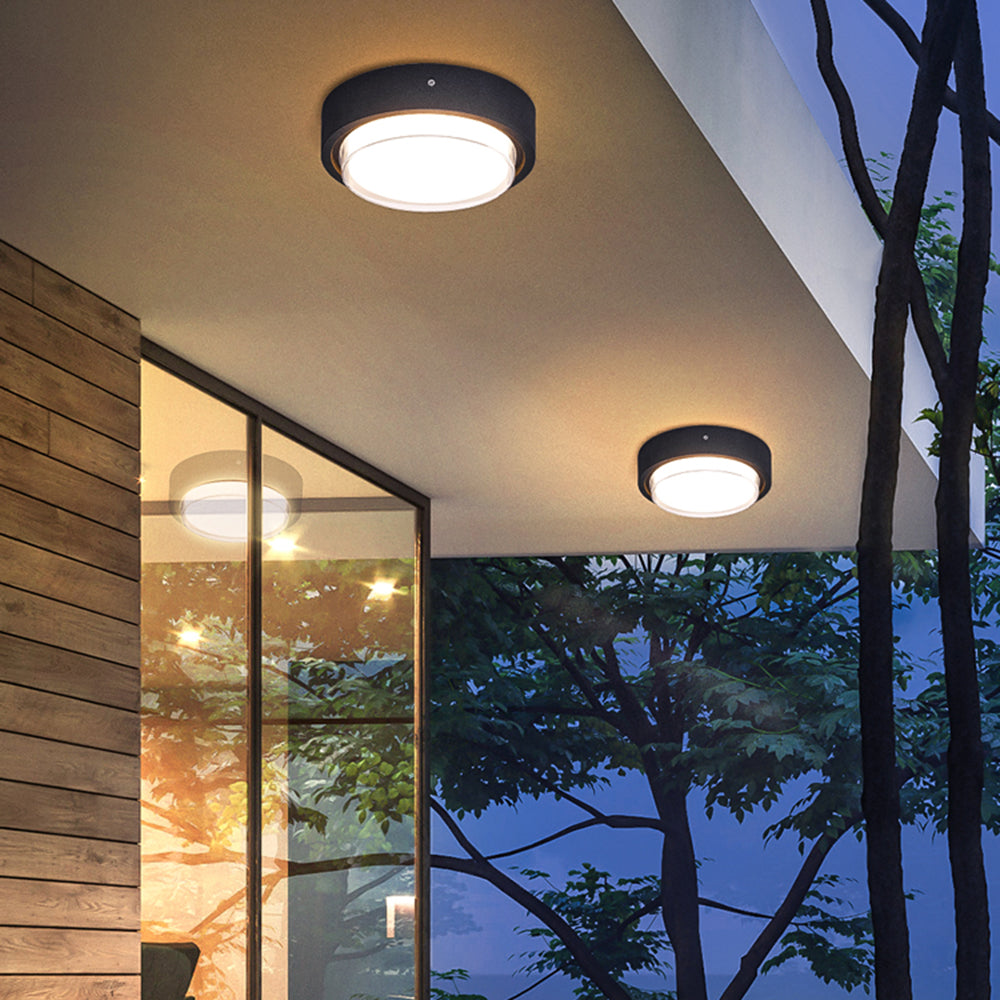 Ray Modern LED Außenleuchte Geometrie Schwarz Flur/Garten/Balkon Metall&Acryl