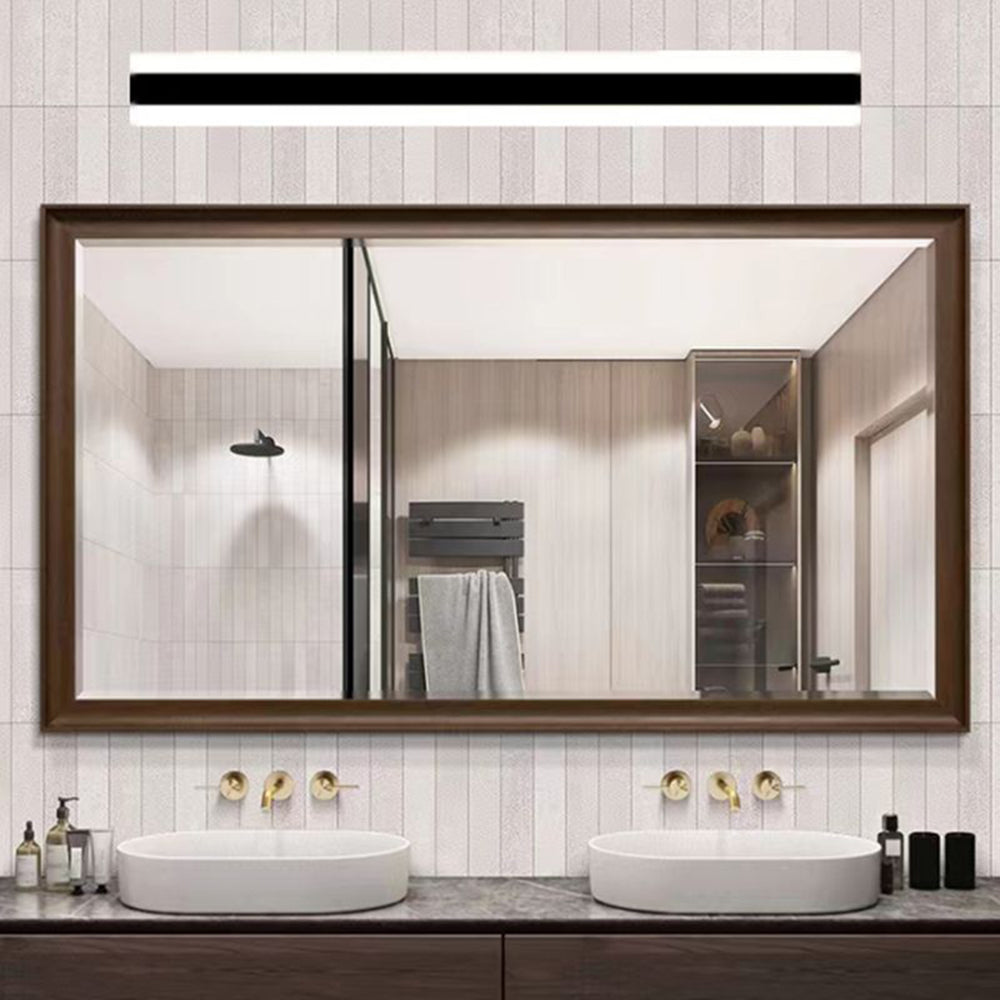 Arisha Minimalist Linear Metall/Acryl Wandleuchte, Badezimmer