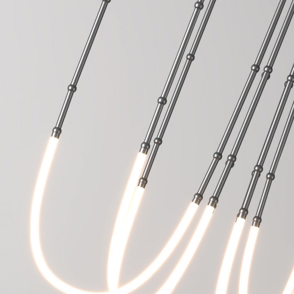 Arisha Modern Lineare LED Pendelleuchte SchwarzSchlaf/Wohnzimmer Metall Silikon