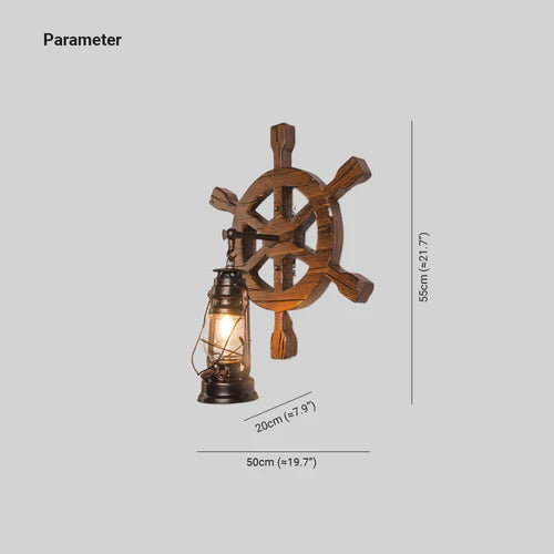 Epoch Designer LED Wandlampe Innen Holz Wohnzimmer/Arbeitszimmer