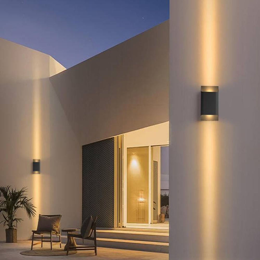 Ray Modern LED Solar Außenwandleuchte Metall Garten Terrasse Flur