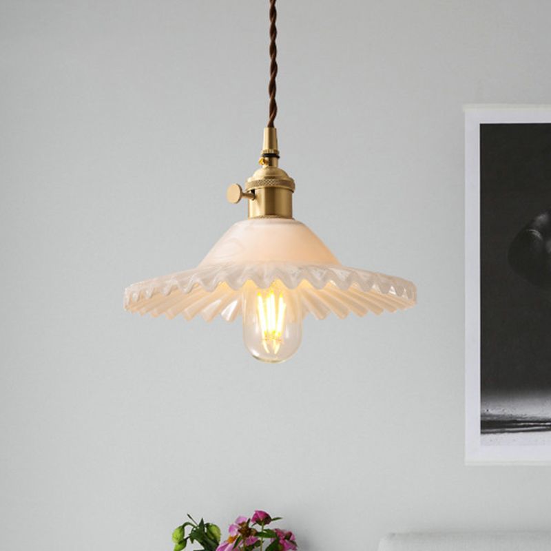 Arisha Design LED Pendelleuchte Weiß Wohn/Schlafzimmer Metall&Glas ∅22CM