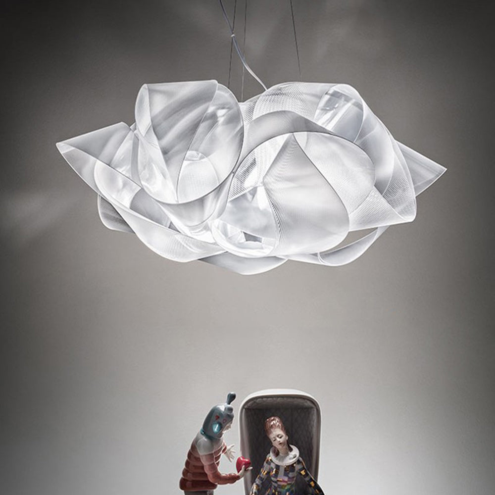 Arisha Modern Design LED Pendelleuchte Innen Weiß Wohn/Schlafzimmer/Esstisch PVC 48-68cm