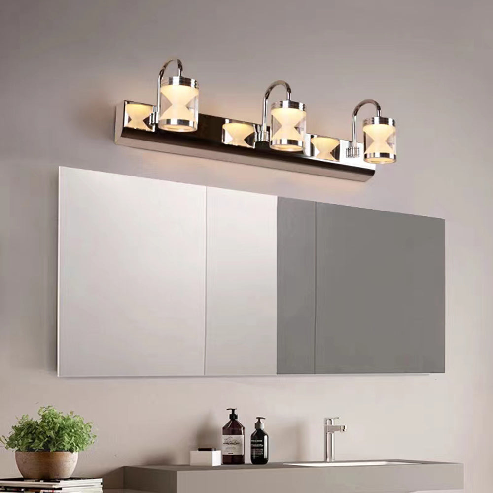 Arisha Modern Laterne LED Wandleuchte Silber Badezimmer Innen Metall&Acryl