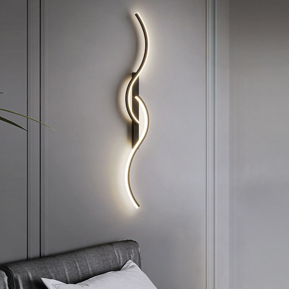 Arisha Modern LED Wandleuchte Innen  Linear Schwarz/Weiß
