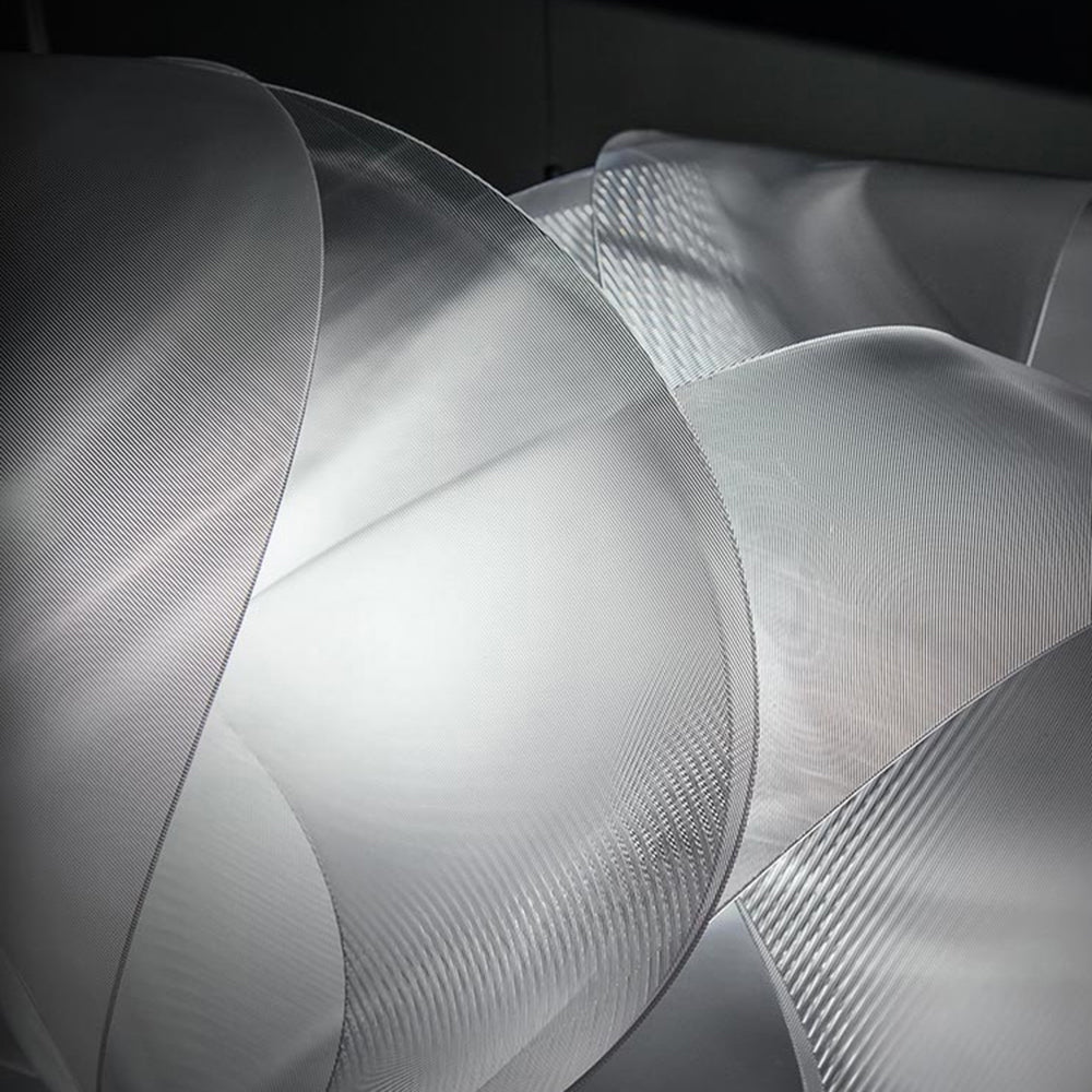 Arisha Modern Design LED Pendelleuchte Innen Weiß Wohn/Schlafzimmer/Esstisch PVC 48-68cm