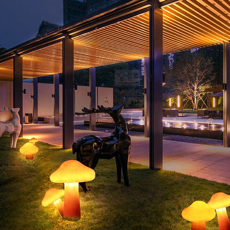 Ray Moderne LED Außenleuchte Garten/Terrasse Gelb Metall Solar
